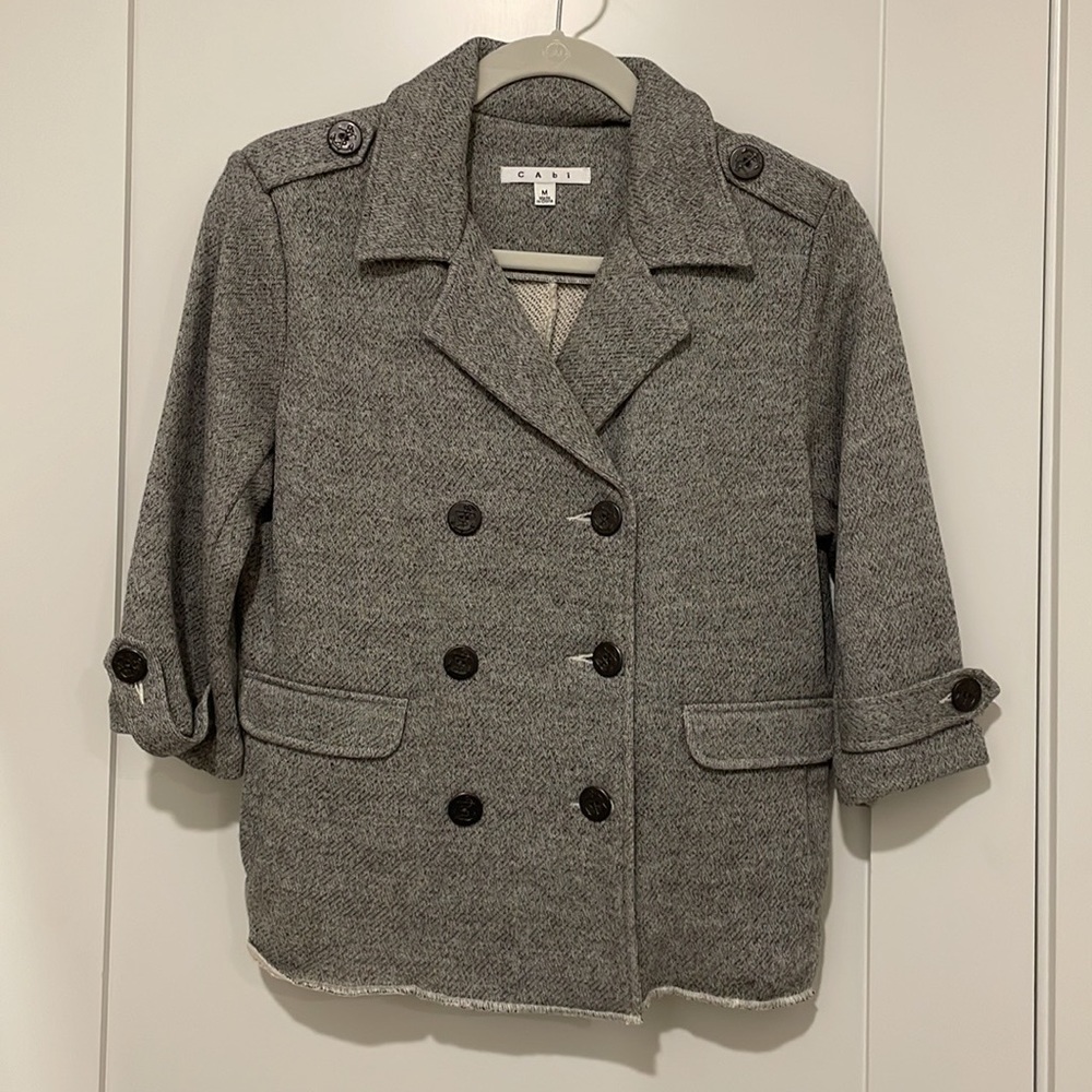 CAbi blazer. Medium. Grey terry